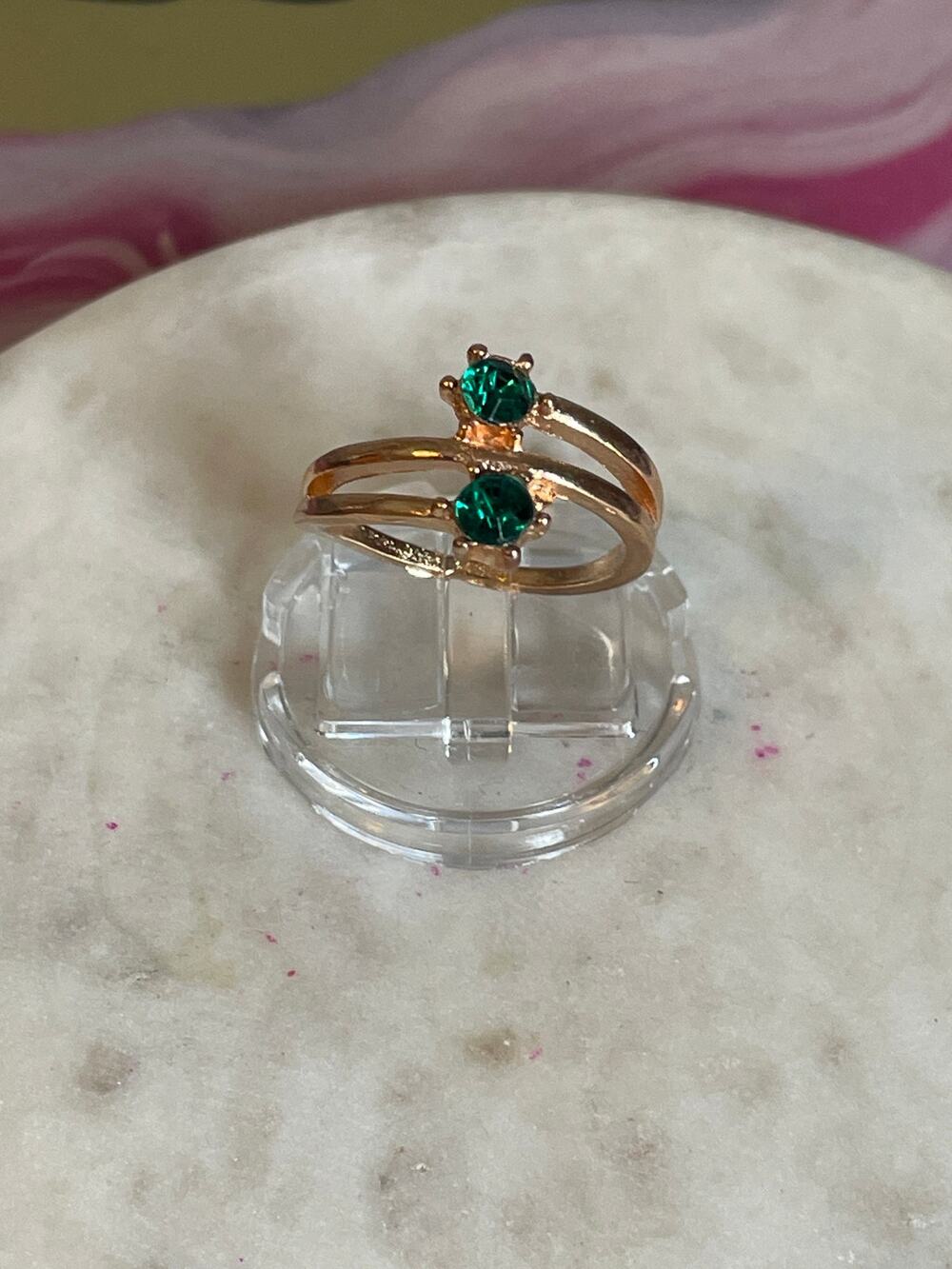 New fashion ring gold tone cz - 8